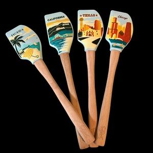 Tovolo Rubber Spatulas set of 4 Travel Souvenir Kitchen Collectibles